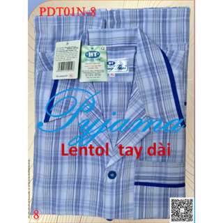 Bộ Pyjama HUONGTAM Lentol tay dài  nam cao cấp(PDT01N). Chất liệu vải Lentol loại tốt:  mềm mại, thoáng mát, không phai