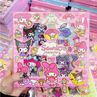 Hộp 100 tấm Sticker Chủ đề Nhân Vật Sanrio dễ thương, Không Thấm nước