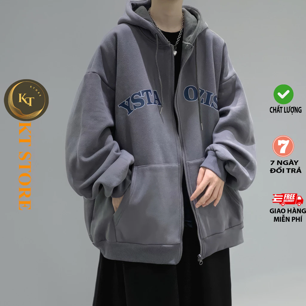 ÁO KHOÁC HOODIE NỈ NGOẠI NAM NỮ UNISEX ULZZANG THU ĐÔNG FORM RỘNG TAY PHỒNG NÓN TO 2 LỚP