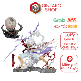 Mô hình Luffy gear 5 dạng chiến đấu cầm tia sét + đảo đầu lâu onigashima cực kỳ ngầu GINTARO SHOP