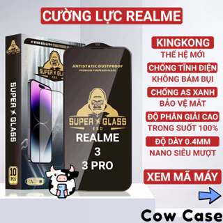 Kính cường lực Realme 3 Pro, Realme 3 Kingkong full màn | Miếng dán bảo vệ màn hình cho Realme Cowcase