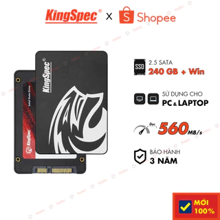 Ổ cứng SSD KingSpec 240GB cài sẵn Win 10 , SATA 2.5 | P4 240 Hàng Chính Hãng