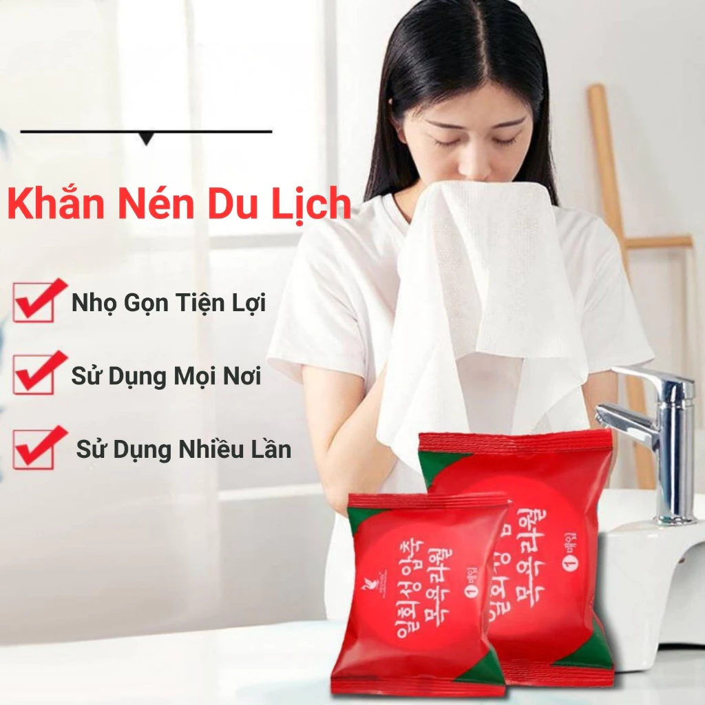 Khăn Lau Mặt Dạng Nén Chất Liệu Cotton Mềm Mịn, Khăn Nén Du Lịch Sử Dụng Tiện Lợi Nhanh Chóng Ở Bất Cứ Đâu