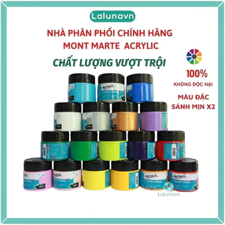 Màu acrylic 3D Mont Marte cao cấp của ÚC 100ml,màu nước vẽ giầy,tranh tường Lalunavn - B26