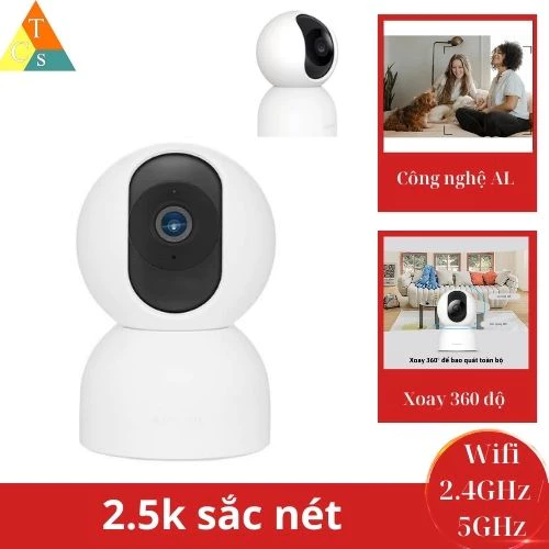 Camera ip wifi Xiaom!M C400 2.5K 1440P 4MP Hỗ Trợ 2.4Ghz 5Ghz 360 độ bản Quốc Tế