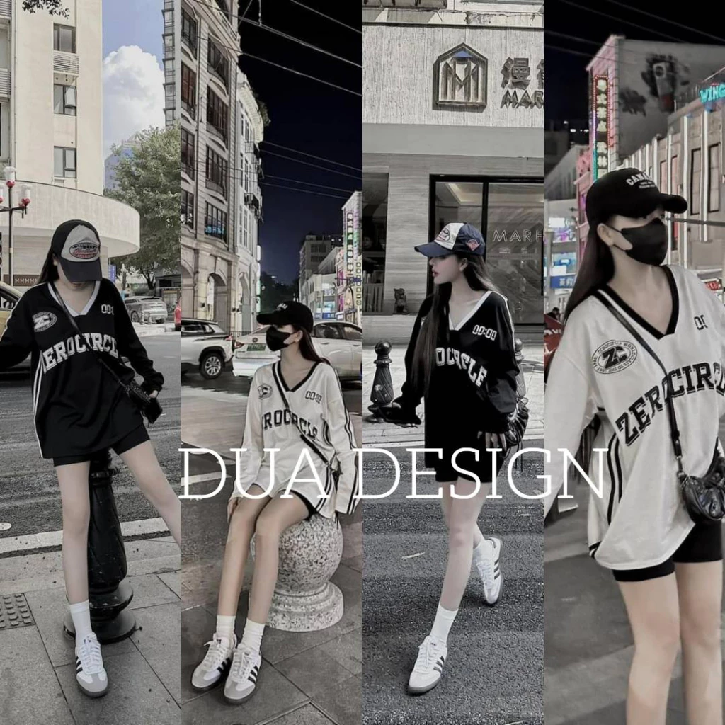 Set Bộ Đồ Nữ Áo Phông Áo Thun Nữ Dài Tay Dáng Thụng Quần Đùi Cotton 40-70KG mẫu SETZEROQDUI . D306