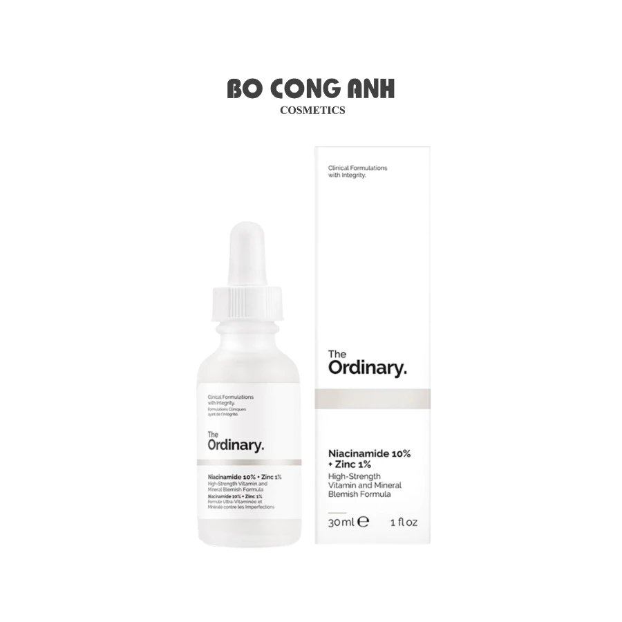 Tinh chất giảm mụn và giảm thâm The Ordinary Niacinamide 10% + Zinc 1% 30ml