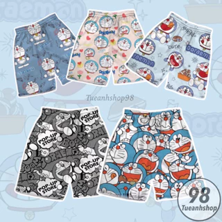 [Mẫu Mới] Quần DOREMON Short Lững Cartoon - Quần Đùi Thun Cotton Hoạt Hình Nam Nữ Unisex Mặc Nhóm Đi Biển TUEANHSHOP