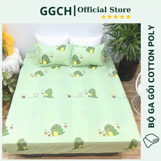 [XẢ KHO Bộ ga gối KHỦNG LONG BƠ (1 ga chun và 2 vỏ gối nằm)