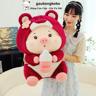 Gấu Bông Heo Bình Sữa Cosplay Losto Siêu Đáng Yêu Cute Hàng Cao Cấp Gaubongbobo