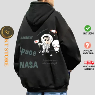 ÁO HOODIE NỈ NGOẠI NAM NỮ UNISEX ULZZANG THU ĐÔNG FORM RỘNG NÓN TO BAO ĐẸP, BAO CHẤT (nasa)