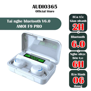 Tai nghe bluetooth Amoi F9 Pro cảm ứng bản pin chuẩn 6H, cảm biến vân tay, kiêm sạc dự phòng - Audio365