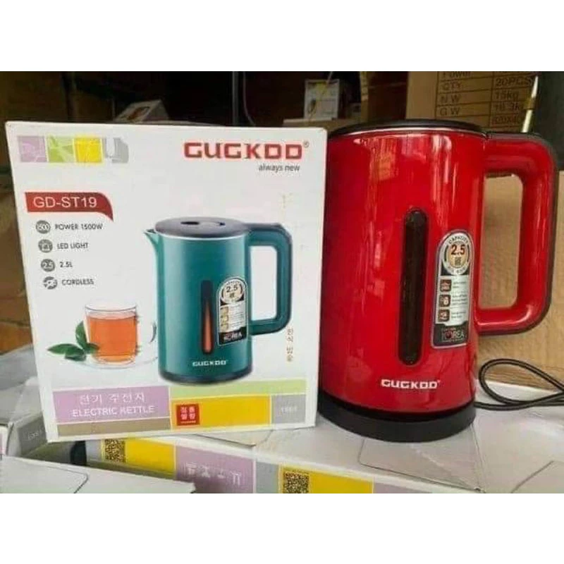 Ấm Siêu Tốc, Ấm Đun Nước Siêu Tốc GUGKOO Dung Tích 2.5L Công Suất 1500W, Tự Động Ngắt Khi Sôi, Bảo Hành 1 Tháng