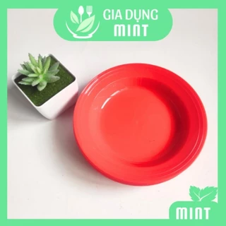 Combo 10 Dĩa Nhựa Tròn Hột Vịt Lộn Size lớn nhỏ - dĩa nhựa dẻo tròn đa năng tiện lợi