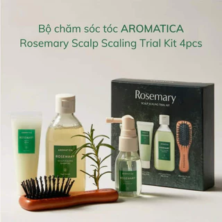 Set mini dòng sản phẩm hương thảo chăm sóc tóc rụng yếu AROMATICA ROSEMARY