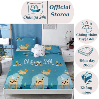 [ĐỆM DÀY 20CM] Ga Chống Thấm cotton hàn quốc, đủ kích thước 2m2, 1m6 20cm, 1m8 20cm. Nằm Trực Tiếp Không Nóng, K