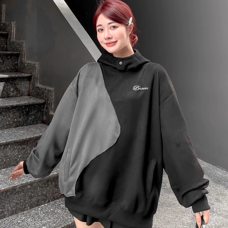 Áo Khoác Hoodie Da Lộn BEAREAr màu ĐEN/NÂU /Nam nữ unisex/ÁO HOODIE JAYSTOREE 🖤