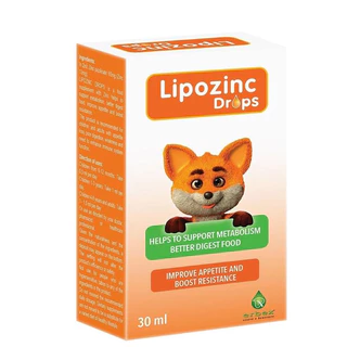LIPO ZINC Drops giúp trẻ ăn ngon tiêu hóa tốt, tăng cần điều giảm ốm vặt