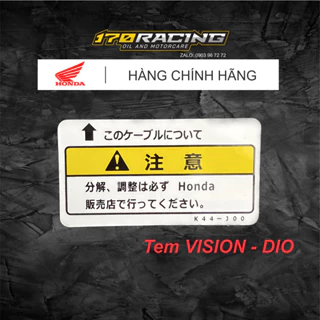 Tem ốp đuôi DIO 110, VISION  zin - Hàng chính hãng Honda