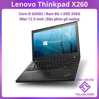 Laptop Lenovo Thinkpad X260 màn 12.5 inch - Core i5 6200U Ram 8G SSD 256G