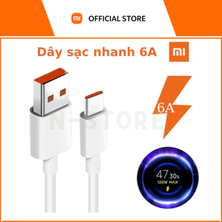 Cáp sạc Xiaomi 33w 67W 120W Type C chính hãng chuẩn 3A 6A sạc nhanh Mi Turbo Bảo hành lỗi 1 đổi 1 trong 6 Tháng