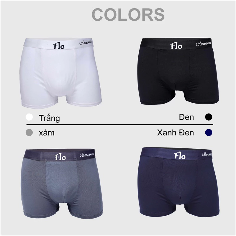 Quần lót nam ,Quần Boxer Flomenswear Cotton Lạnh Nam Thoáng Mát, Co Giãn Thoải Mái