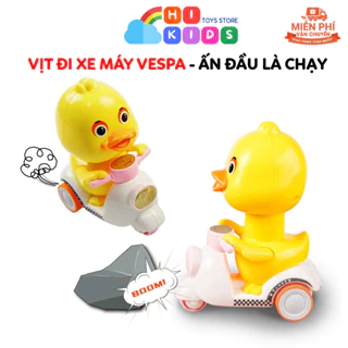 Đồ Chơi Vịt Con Đi Xe Máy Đồ Chơi Con Vịt Lái Xe Vespa Ngộ Nghĩnh Đáng Yêu, Ấn Là Chạy