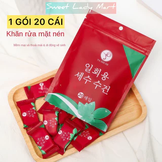 Khăn Mặt Nén Du Lịch Cotton Dày Dặn Chính Hãng