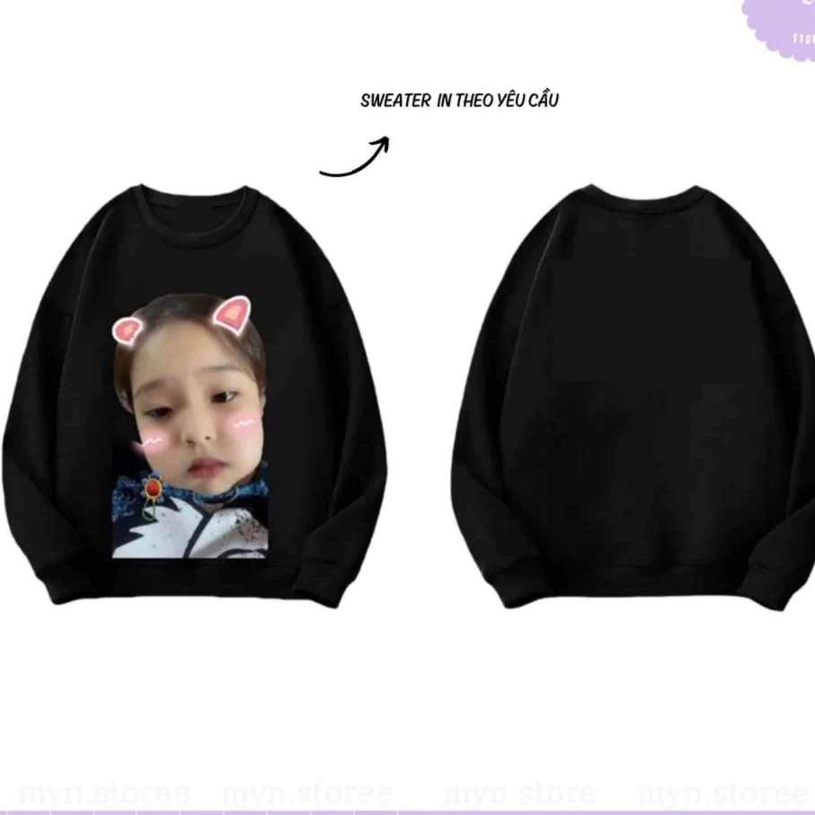 Áo sweater in theo yêu cầu 💟 freeship 💟 áo in hình theo yêu cầu cố đủ size ( in 2 mặt )