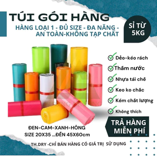 [Loại dày] 1kg Túi gói hàng niêm phong túi gói hàng có keo dính túi đóng hàng túi niêm phong size to túi niêm phong