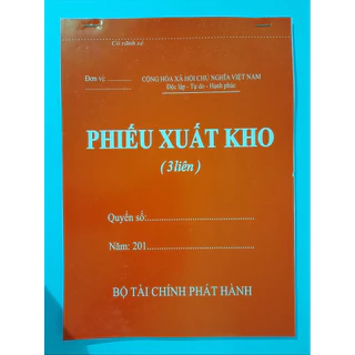 Combo 10 quyển Phiếu xuất kho , Phiếu nhập kho 1 liên,  2 liên, 3 liên  A4, A5 loại 60 tờ