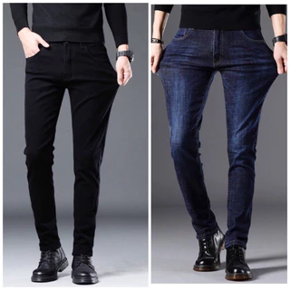 Quần jean nam skinny ôm co giãn, quần bò nam dáng côn