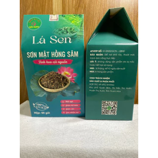 Trà sơn mật hồng sâm (hộp 40 gói), trà túi lọc lá sen sơn mật hồng sâm, thải độc, lợi tiểu, giảm cân