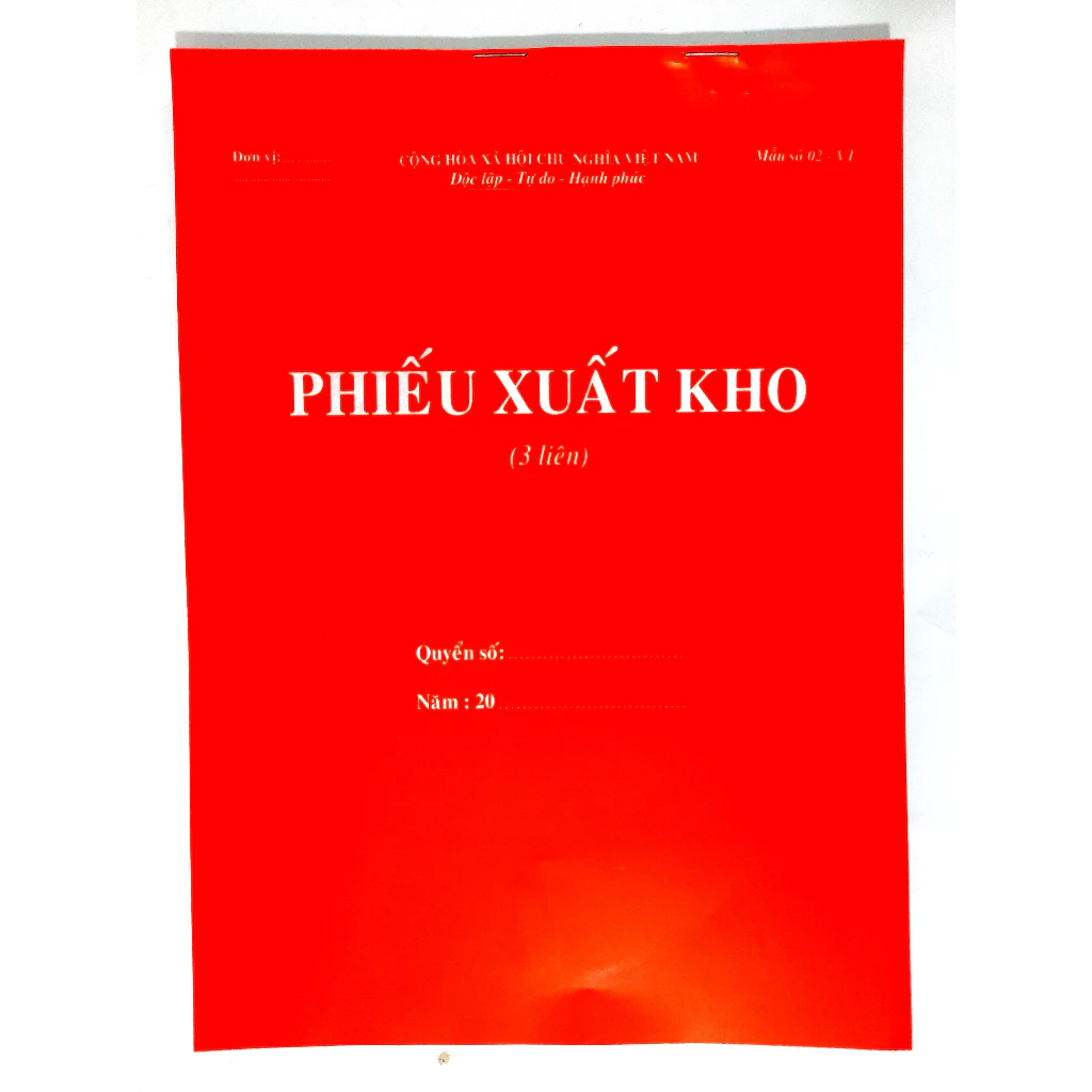 Compo 10 quyển phiếu xuất kho, phiếu nhập kho 2 liên, 3 liên loại dày 100 tờ