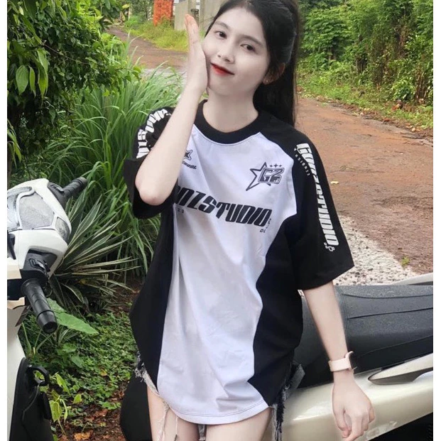 Áo thun nam nữ unisex form rộng tay lỡ in phối màu in chữ GOODSTUDIO phong cách Hàn Quốc M1120