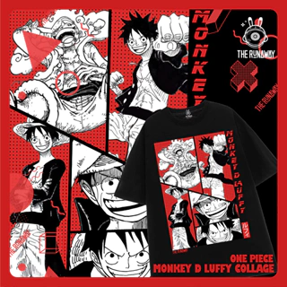 Áo phông One Piece: Monkey D.Luffy Collage 100% Cotton Nam / Nữ by The Runaway