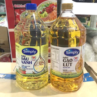 Dầu ăn simply 2L lít -Đậu lành/Gạo lức 2L