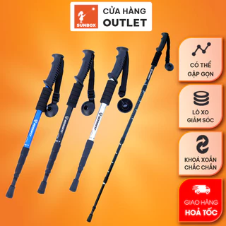 Gậy leo núi, gậy trekking GoodFit chính hãng gấp khúc dùng du lịch, phượt, dã ngoại GF03E