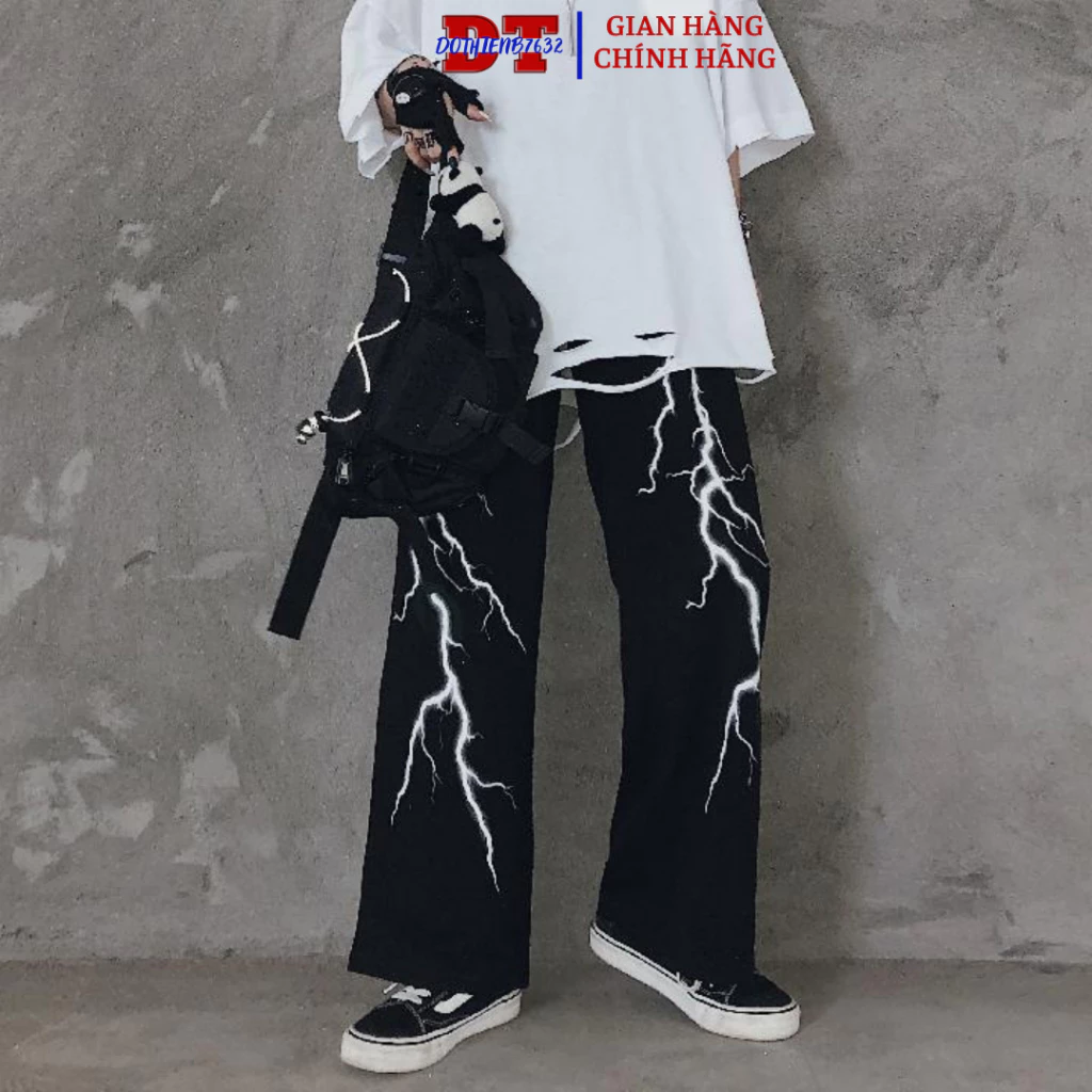 Quần Jogger Nam Nữ Thể Thao Dài Vải Thun Co Giản 4 Chiều Thiết Kế tia chớp Trẻ Trung Năng Động K1
