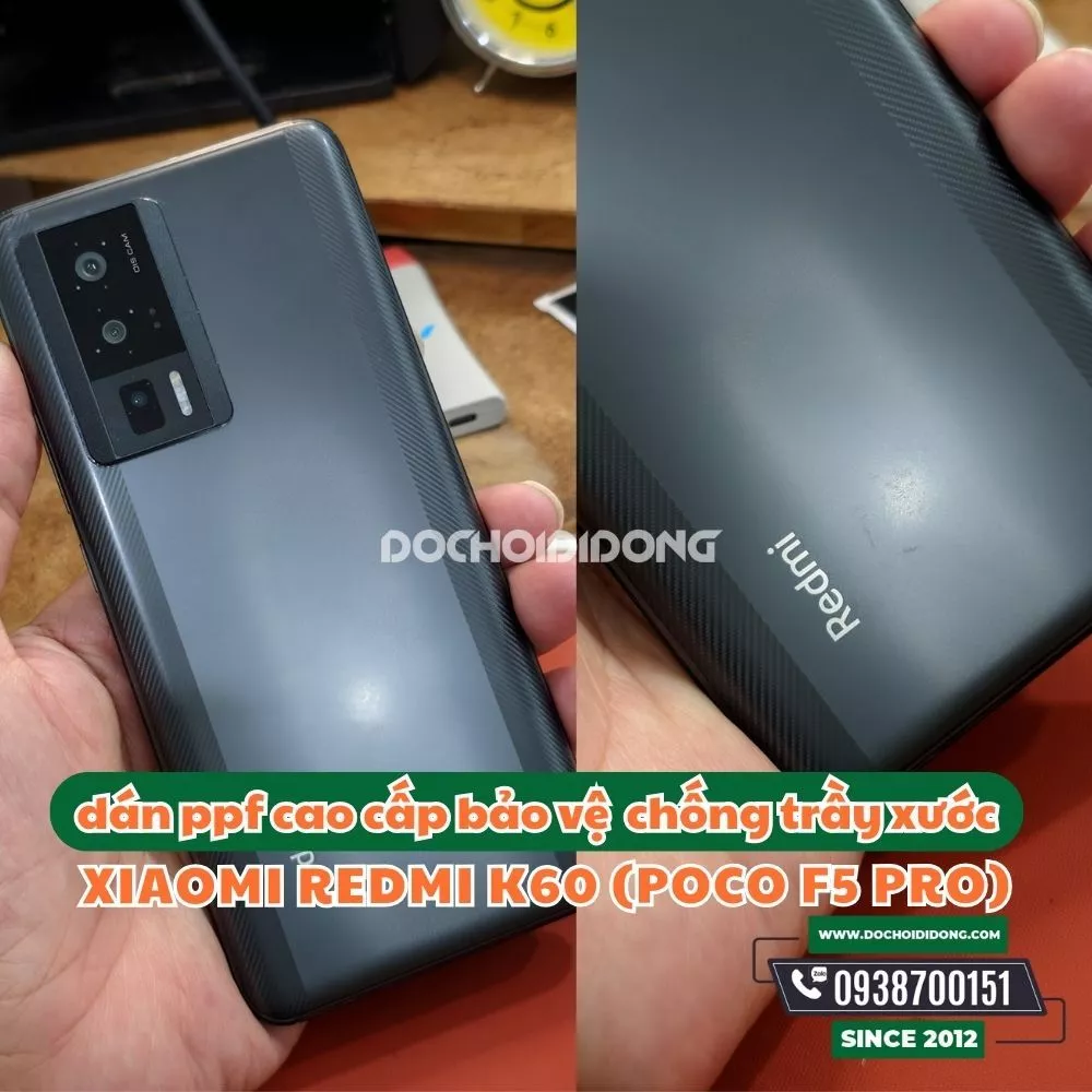 Miếng dán PPF Hydorgen Xiaomi Redmi K60 (Poco F5 Pro) trong, nhám, đổi màu cao cấp