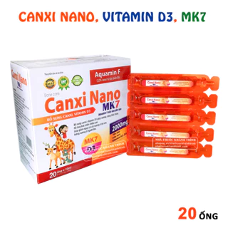 (20 ống) Siro Canxi Nano MK7 Aquamin F - bổ sung canxi & vitamin D3 cho trẻ, phát triển chiều cao