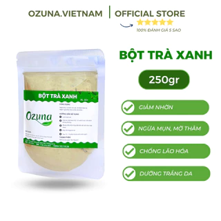 Bột trà xanh 250gr đắp mặt nguyên chất sấy lạnh hữu cơ Ozuna Việt Nam thiên nhiên