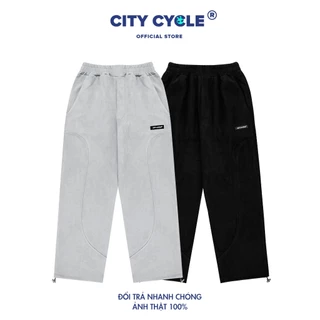 Quần Dài Local Brand Stardust City Cycle chất nỉ da lộn ống suông form rộng unisex