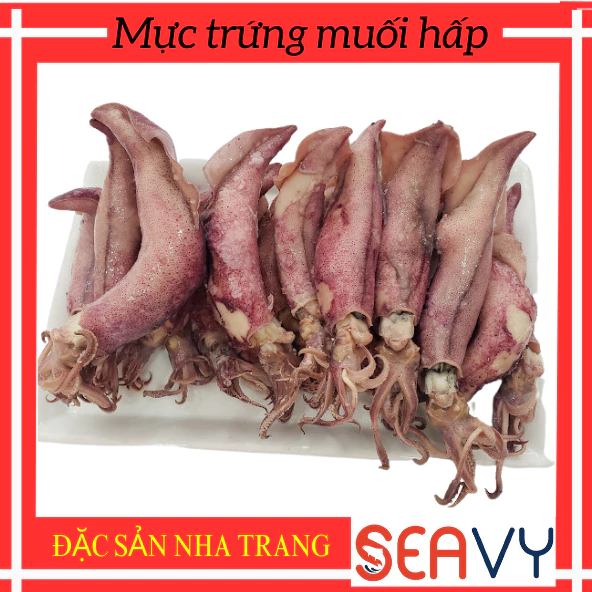 Mực Muối Nha Trang loại hấp nhiều trứng, rim kho keo đều ngon đậm đà hương biển, 500g