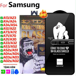 Kính Cường Lực KingKong Full màn Samsung A12/A13/A51/A52/A53/A71/A72/A73... Cao cấp cực mượt mà Viền siêu nhỏ