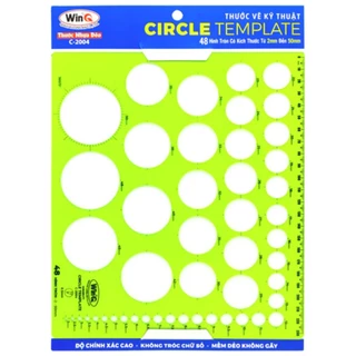 Thước vẽ kỹ thuật, Thước tròn, Circle Template Ruler (C-2004)