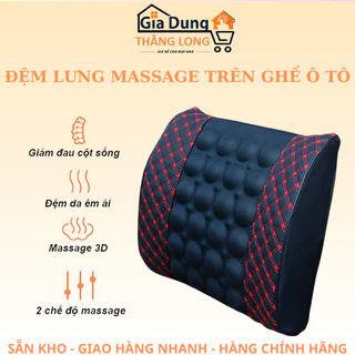 Đệm lưng massage trên ghế ô tô điện 12v - Gối massage đệm lưng ghế