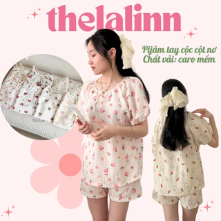 [ ẢNH THẬT ] Set Pijama xốp đũi hàn dáng cộc tay ngắn hoạ tiết dễ thương. Bộ ngủ nữ nhiều hoạ tiết pyjama