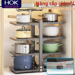 Kệ Giá Để Xoong Nồi Chảo 2-3-4-5-6-7-8 Tầng Kệ để nồi kệ gầm bếp kệ để nồi nhà bếp