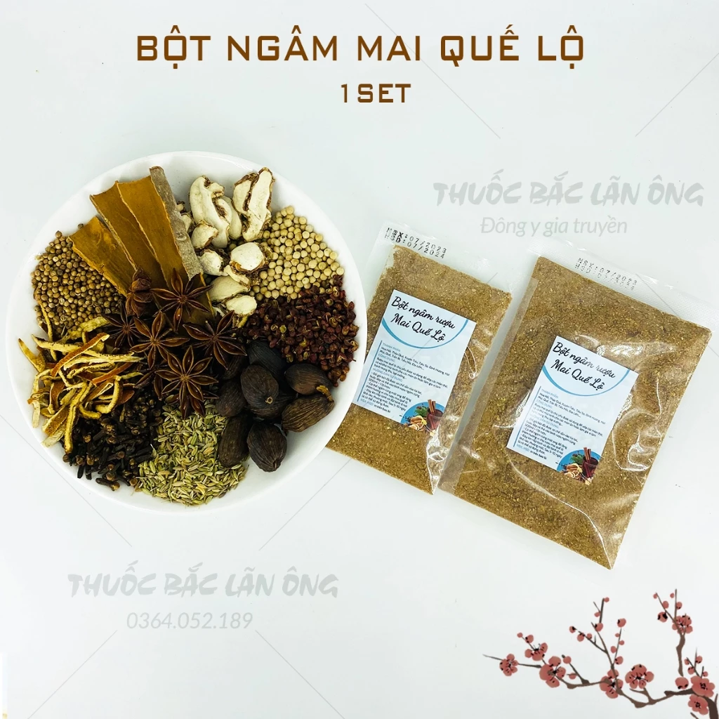 Bột ngâm mai quế lộ, tặng kèm túi lọc tiện dụng - Lãn Ông